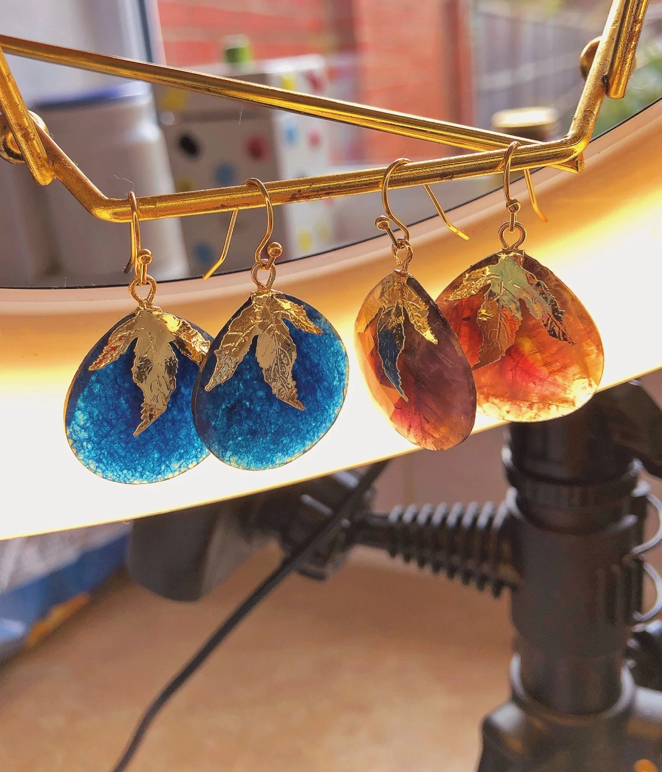 Earrings by the window
