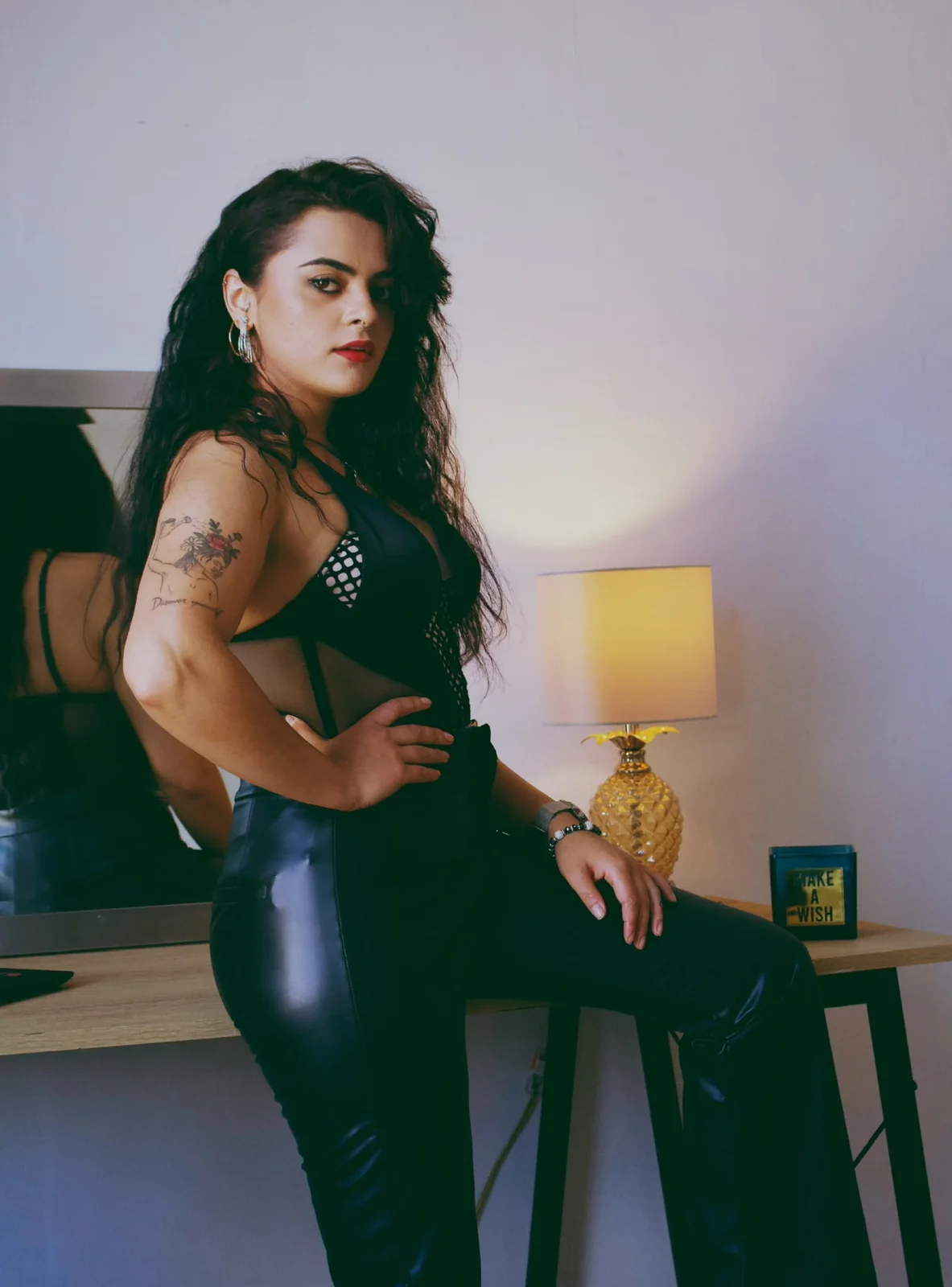 A portrait in black