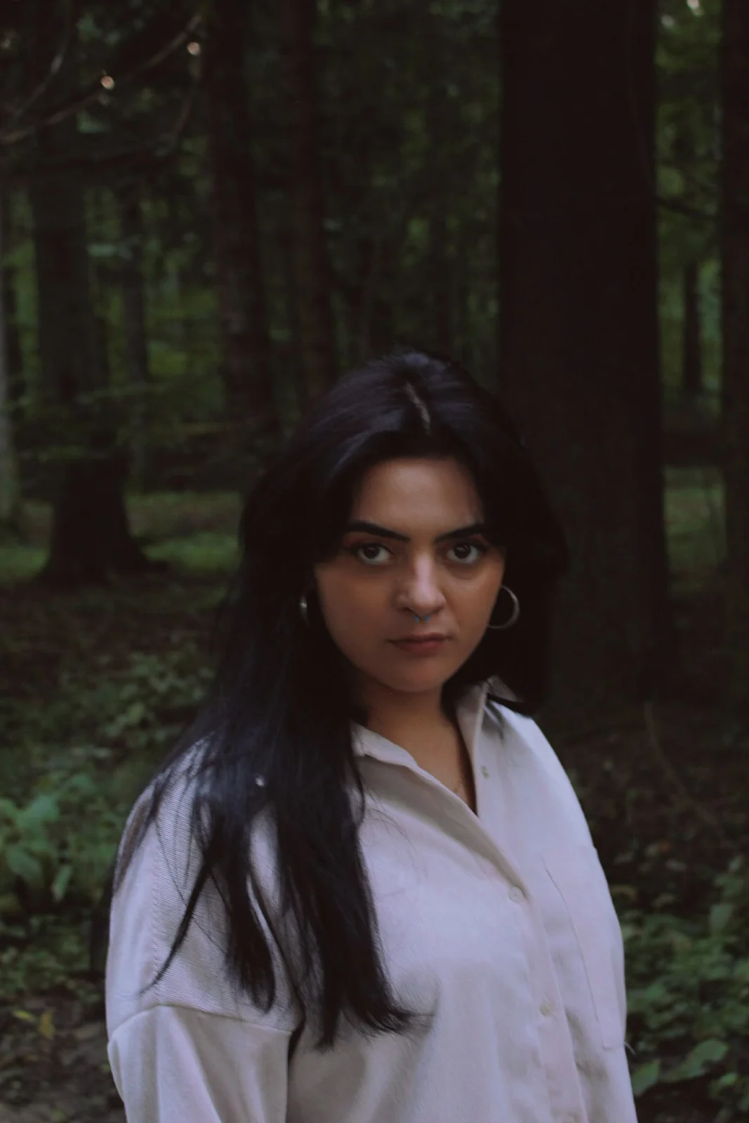 Among the trees