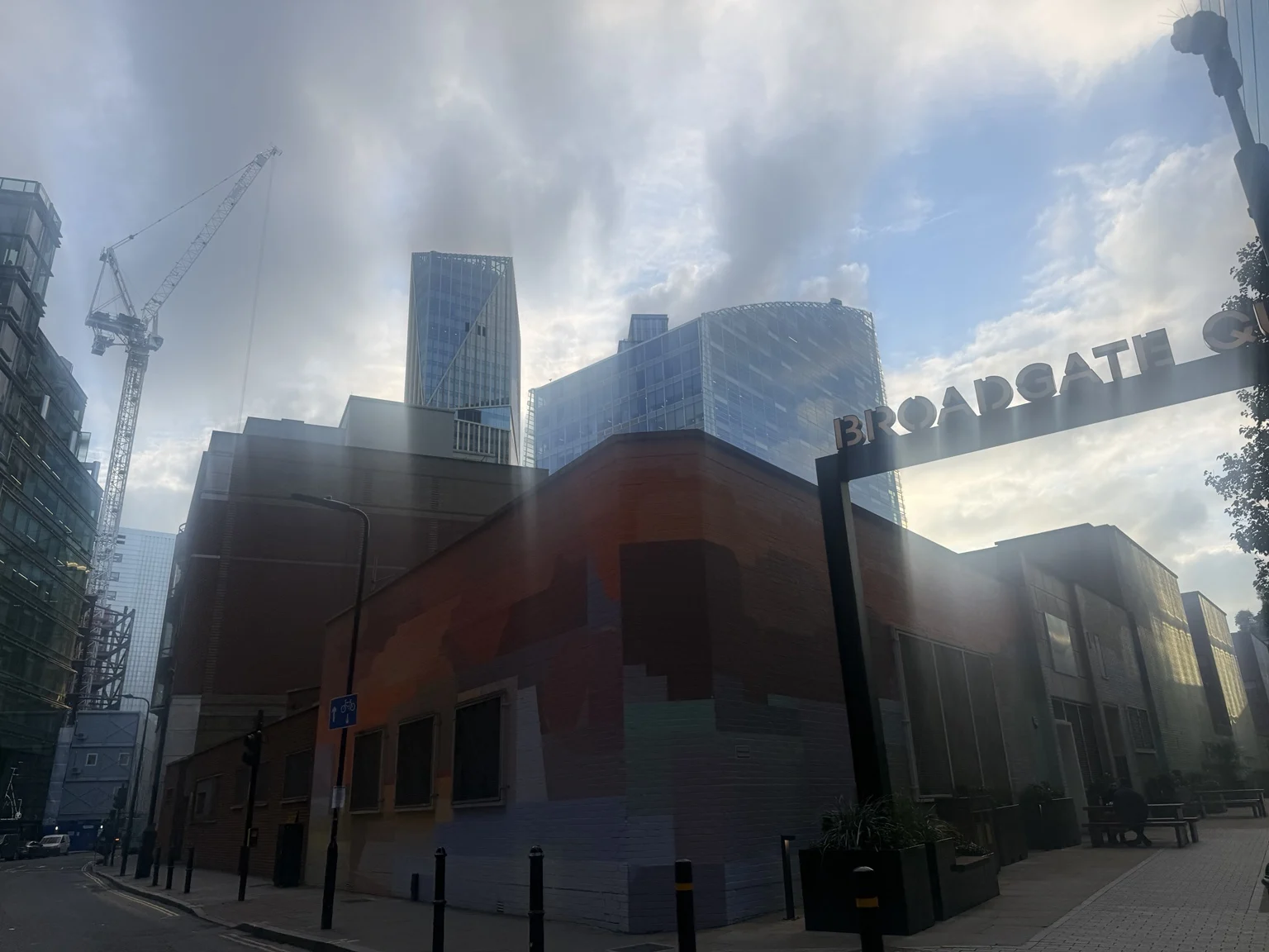 Sunlight and clouds above Broadgate